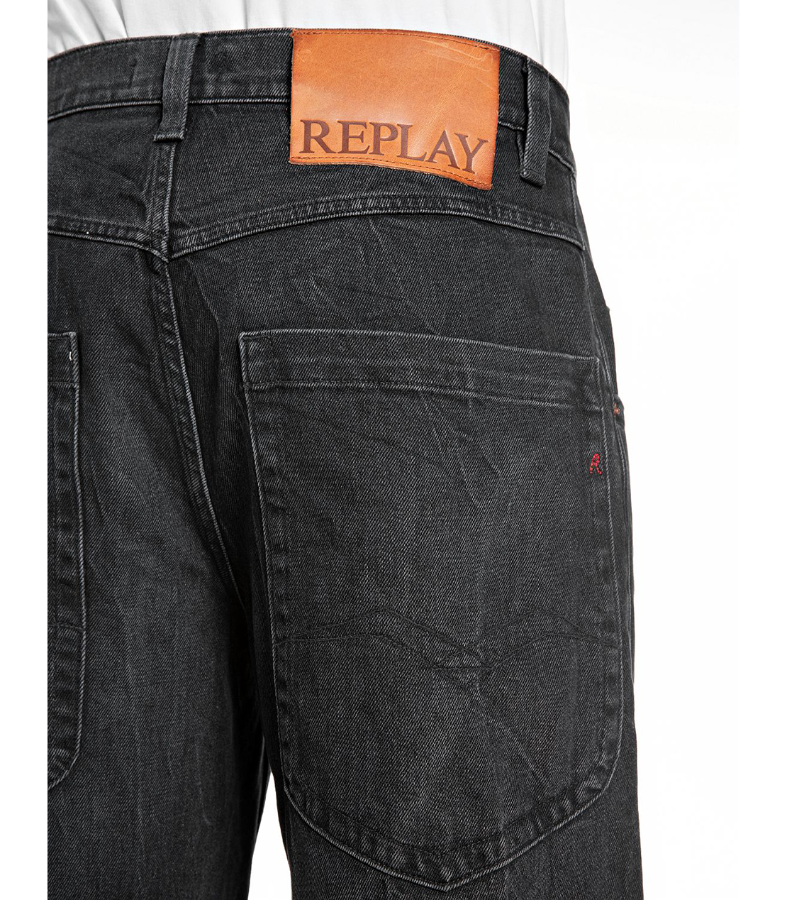 バギーフィットFERYSブラックオーバーダイデニム 詳細画像 ブラック 8